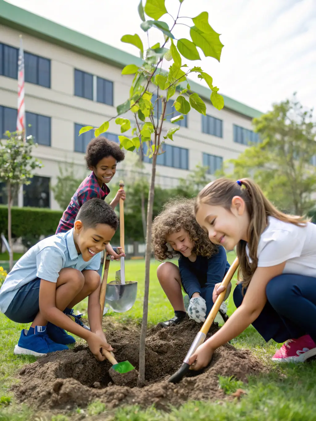 A photo of children participating in an environmental education workshop, demonstrating AASNP's focus on raising awareness.